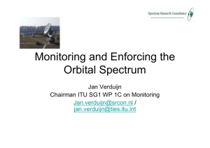 Monitoring and Enforcing the Orbital Spectrum Jan Verduijn