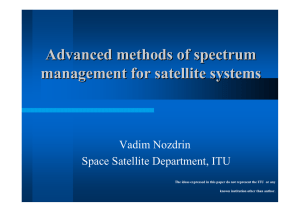 Advanced methods of spectrum management for satellite systems Vadim Nozdrin