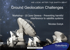 Ground Geolocation Challenges  Workshop - 10 June Geneva - Preventing harmful