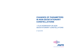 CHANGES OF PARAMETERS IN NON-GEOSTATIONARY CONSTELLATIONS • ITU-R WORKSHOP ON NON-