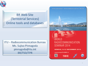 BR Web Site (Terrestrial Services) Online tools and databases 1