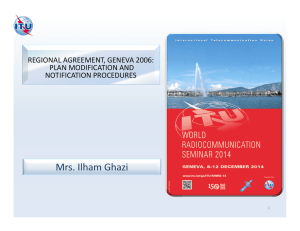 REGIONAL AGREEMENT, GENEVA 2006: PLAN MODIFICATION AND  NOTIFICATION PROCEDURES 1