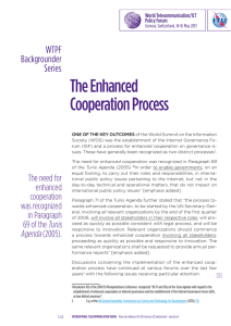 The Enhanced Cooperation Process WTPF Backgrounder