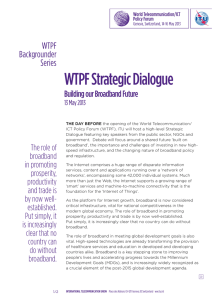 WTPF Strategic Dialogue WTPF Backgrounder Series