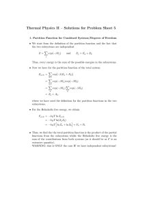 Thermal Physics II – Solutions for Problem Sheet 5