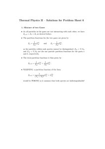 Thermal Physics II – Solutions for Problem Sheet 6