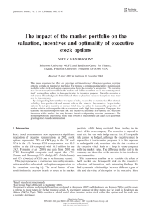 The impact of the market portfolio on the stock options
