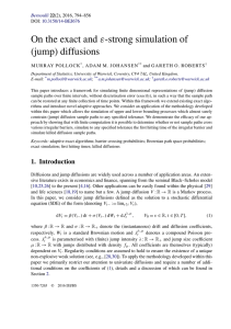 ε (jump) diffusions Bernoulli 22