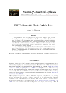 Journal of Statistical Software SMCTC: Sequential Monte Carlo in C++