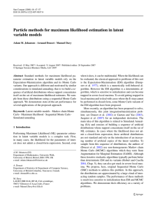 Particle methods for maximum likelihood estimation in latent variable models