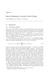 3 Recent Developments in Auxiliary Particle Filtering Chapter Nick Whiteley