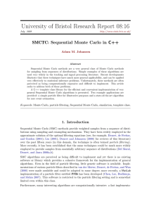 University of Bristol Research Report 08:16 Adam M. Johansen