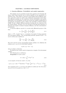 CHAPTER 1. GAUSSIAN DIFFUSIONS 1. Gaussian diffusions. Probabilistic and analytic approaches