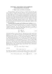 CHAPTER 2. BOUNDARY VALUE PROBLEM FOR HAMILTONIAN SYSTEMS