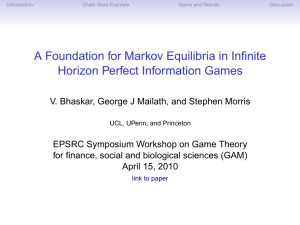 A Foundation for Markov Equilibria in Infinite Horizon Perfect Information Games