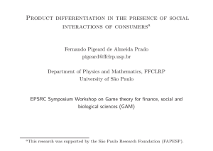 Product differentiation in the presence of social interactions of consumers