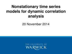 Nonstationary time series models for dynamic correlation analysis 20 November 2014