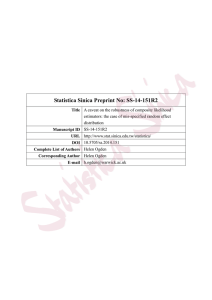 Statistica Sinica Preprint No: SS-14-151R2 Title Manuscript ID