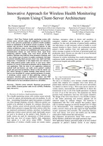 Innovative Approach for Wireless Health Monitoring System Using Client-Server Architecture