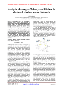 Analysis of energy efficiency and lifetime in clustered wireless sensor Network