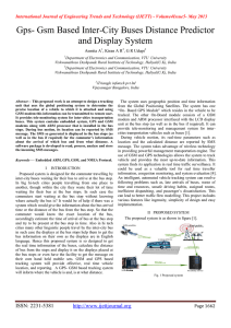 Gps- Gsm Based Inter-City Buses Distance Predictor and Display System