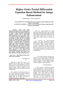 Higher Order Partial Differential Equation Based Method for Image Enhancement