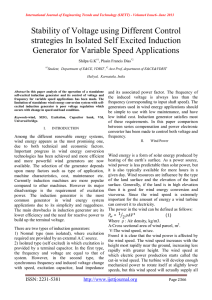 Stability of Voltage using Different Control Generator for Variable Speed Applications