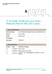 IT for SLMS: SLMS Sync and Share –