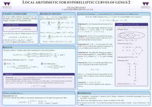 L 2 OCAL ARITHMETIC FOR HYPERELLIPTIC CURVES OF GENUS C ´