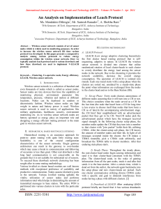 An Analysis on Implementation of Leach Protocol  Ms. Mondakini Dihingia