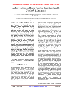 An Improved Fractional Fourier Transform Based Reconfigurable A.Jayeshma , D.Sunderlin Shibu