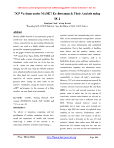 TCP Variants under MANET Environment &amp; Their Analysis using NS-2 Pursuing M.E.(LNCT,Indore), ²