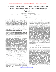 A Real Time Embedded System Application for Detection Dwipjoy Sarkar