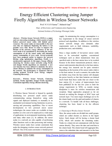 Energy Efficient Clustering using Jumper Firefly Algorithm in Wireless Sensor Networks