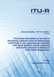 Functional description to be used in developing software tools for determining