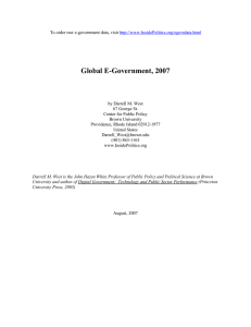 Global E-Government, 2007