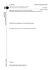 Unclassified DSTI/ICCP/IIS(2007)1/FINAL