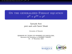On the generalized Fermat equation x + y = z