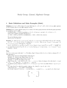 Study Group: (Linear) Algebraic Groups