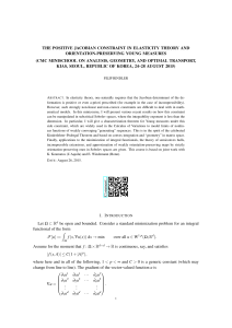 THE POSITIVE JACOBIAN CONSTRAINT IN ELASTICITY THEORY AND ORIENTATION-PRESERVING YOUNG MEASURES