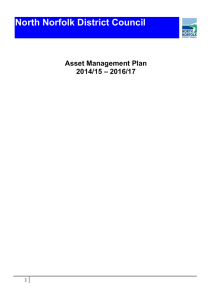 North Norfolk District Council  Asset Management Plan – 2016/17