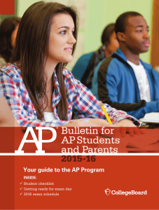 Bulletin for AP Students and Parents