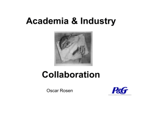 Academia &amp; Industry Collaboration Oscar Rosen