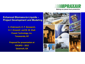 – Enhanced Biomass-to-Liquids Project Development and Modeling