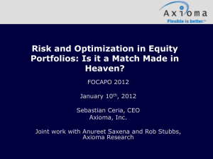 Risk and Optimization in Equity Heaven?