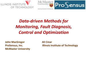 Data-driven Methods for Monitoring, Fault Diagnosis, Control and Optimization