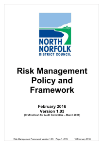 Risk Management Policy and Framework