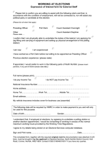 WORKING AT ELECTIONS Expression of Interest form for External Staff