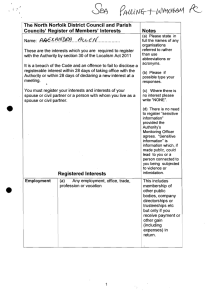 AM.~fJrf.Df.fJ  ft.~.4-.~.r{ . Councils'  Register of Members'  Interests