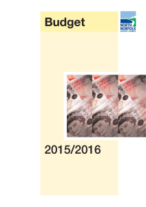 2015/2016 Budget